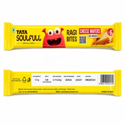 Tata Soulfull Ragi Bites Cheese Wafers – 11.5g |